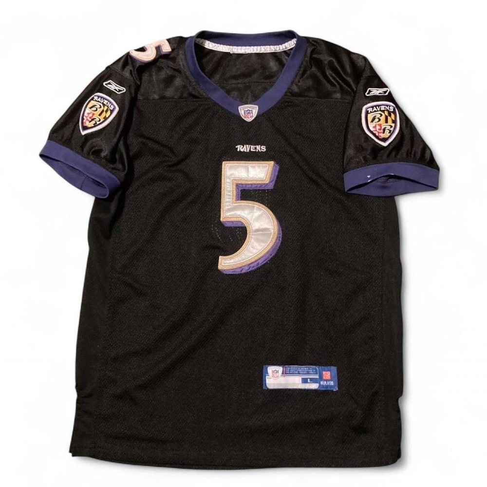 Vintage Reebok NFL Equipment Baltimore Ravens Joe Flacco #5 Jersey L/22